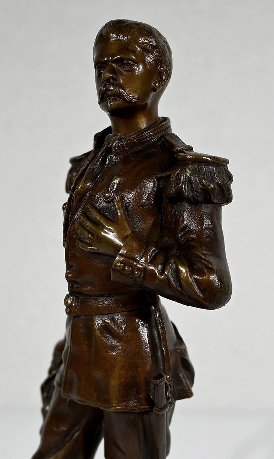 Bronzo "L'Estafette" di C. Anfrie - XIX secolo