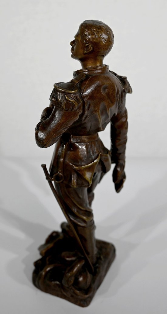Bronzo "L'Estafette" di C. Anfrie - XIX secolo