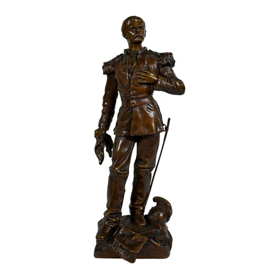 Bronzo "L'Estafette" di C. Anfrie - XIX secolo