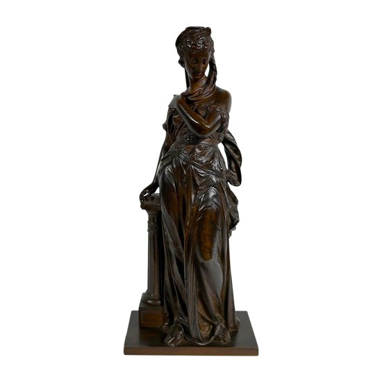 Bronze « Femme à l’Antique» d’E. Bouret – XIXe