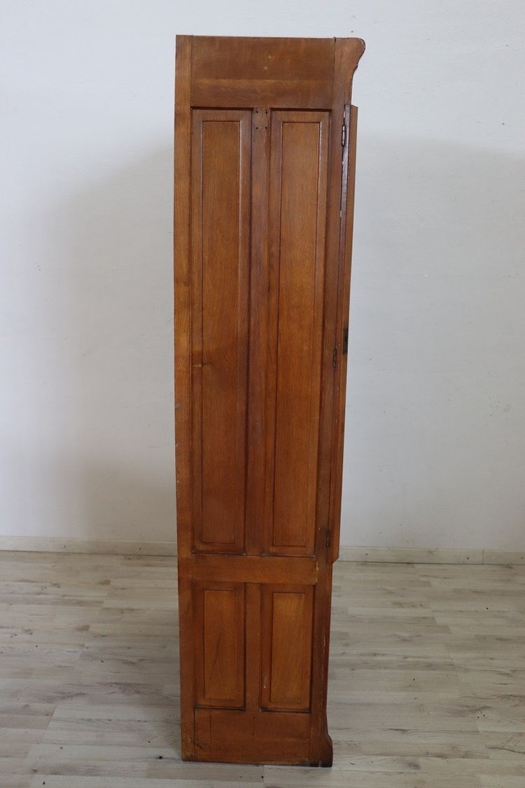 Filing Cabinet with 18 Drawers and Shutter door in Oak Wood, Italy 1920s