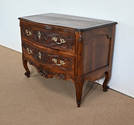 Commode Sauteuse Nîmoise en Noyer, Époque Louis XV - XVIIIe