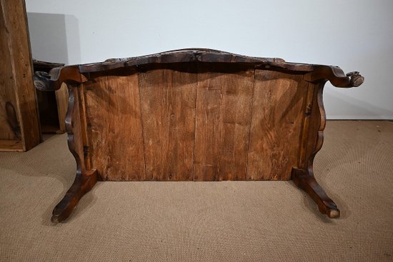 Commode Sauteuse Nîmoise en Noyer, Époque Louis XV - XVIIIe