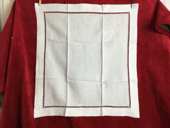6 serviettes de table chiffrées 