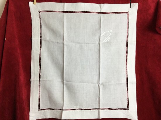 6 serviettes de table chiffrées 
