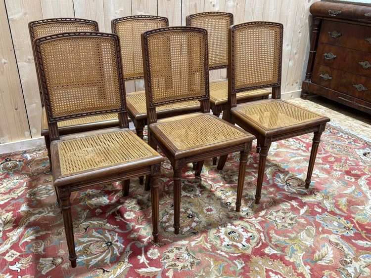 Serie von 6 Stühlen im Louis XVI-Stil