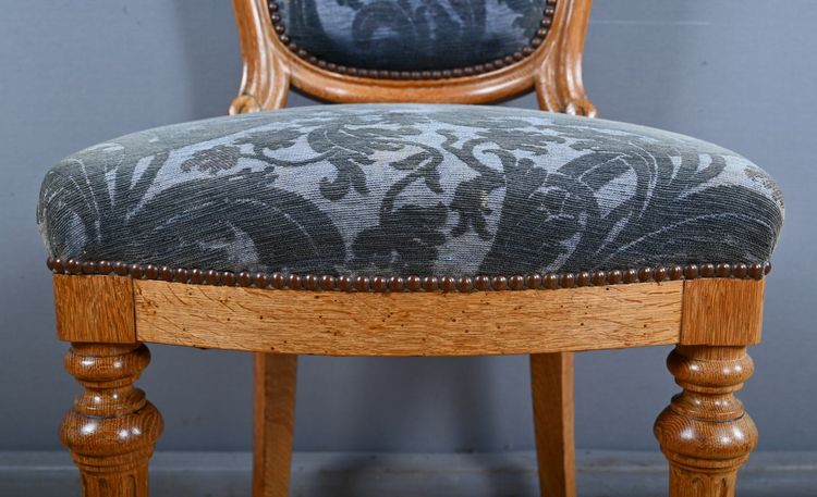 Pair of Oak Chairs, Louis-Philippe style - Mid 20th century