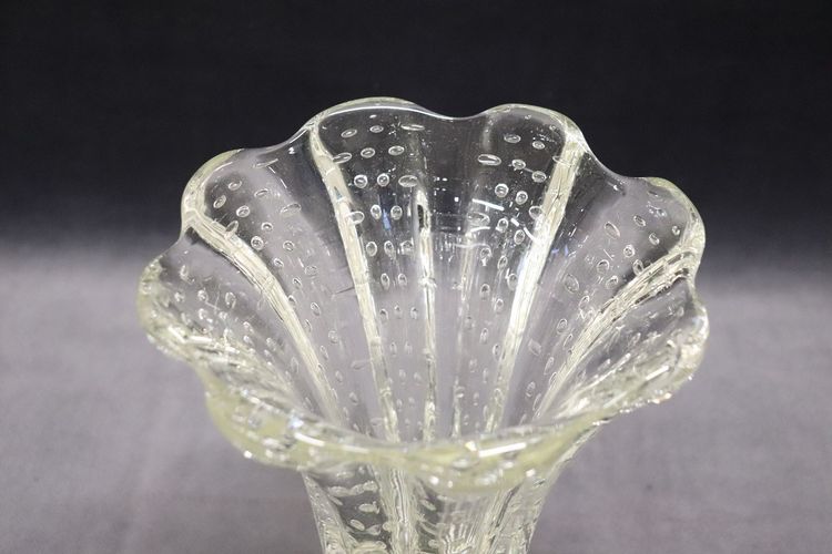 Murano Glass Transparet Vase, 1950S