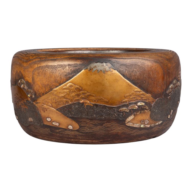 Exceptional Hibachi by Ogata Korin. Formerly in the HUC collection. Edo period.