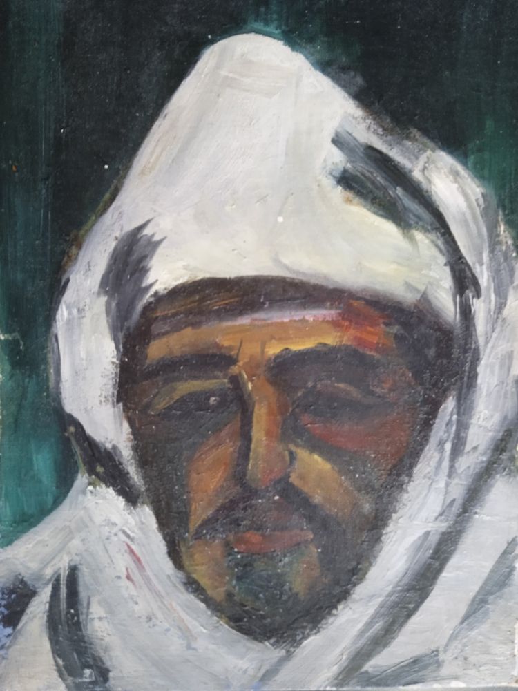 Porträt eines Mannes in einer Djellaba.