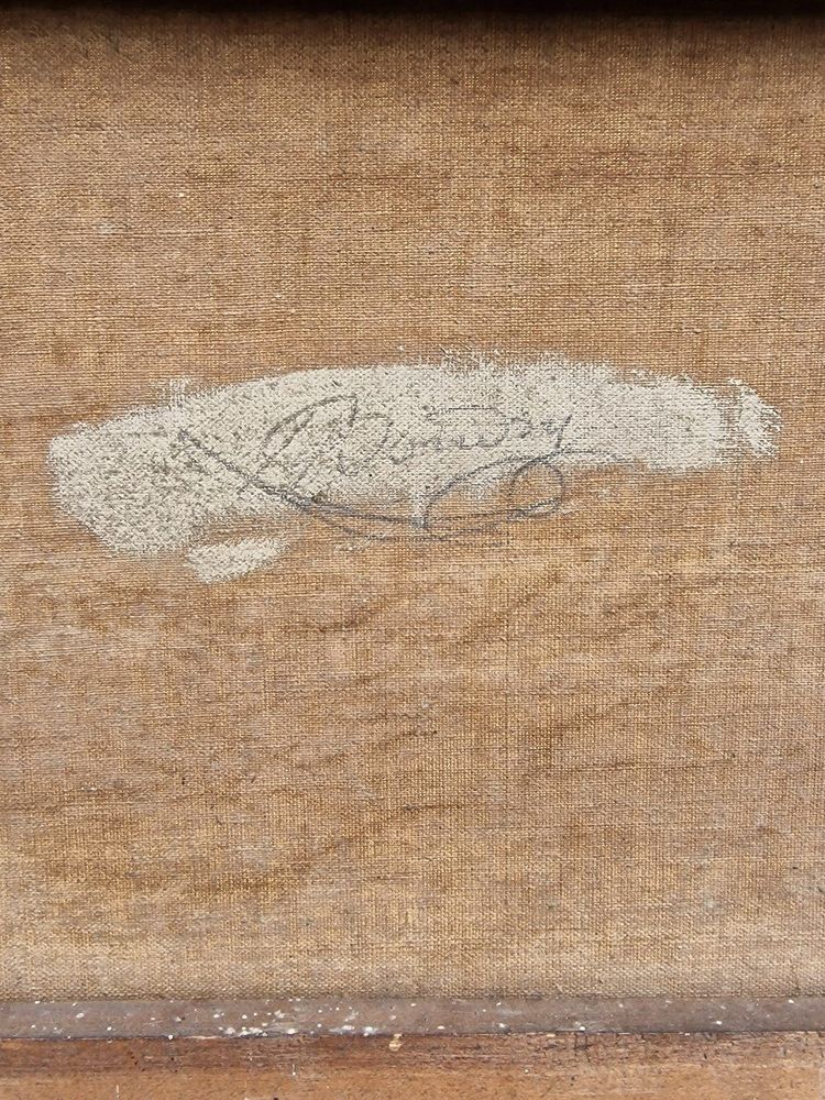 Belgian painting by Aloïs Boudry Scène De Curé Et Son Enfant De Coeur à La Tombée De La Nuit