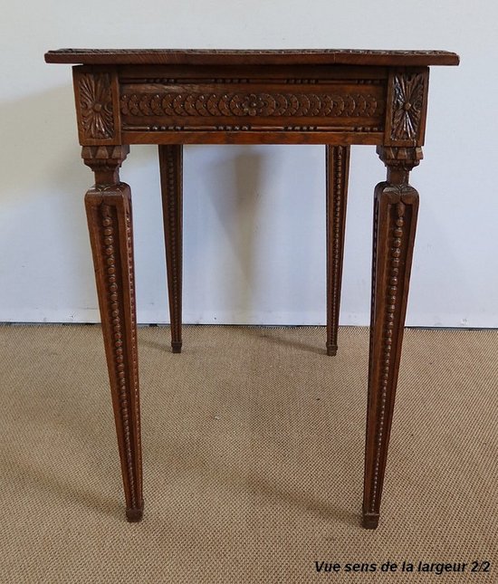 Petite Table d’appoint en Chêne massif, goût Louis XVI – 1900