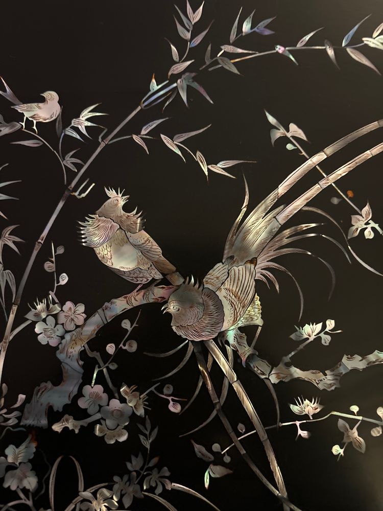 lacquered and mother-of-pearl painting