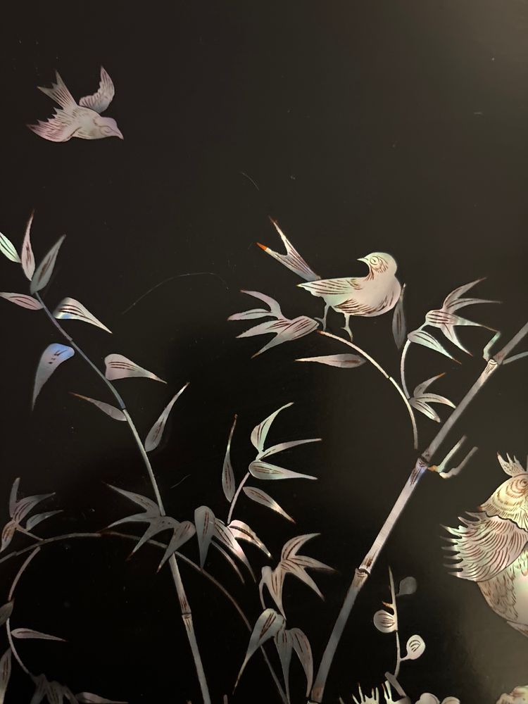 lacquered and mother-of-pearl painting