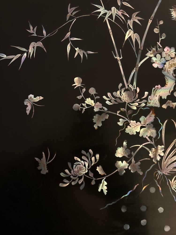 lacquered and mother-of-pearl painting