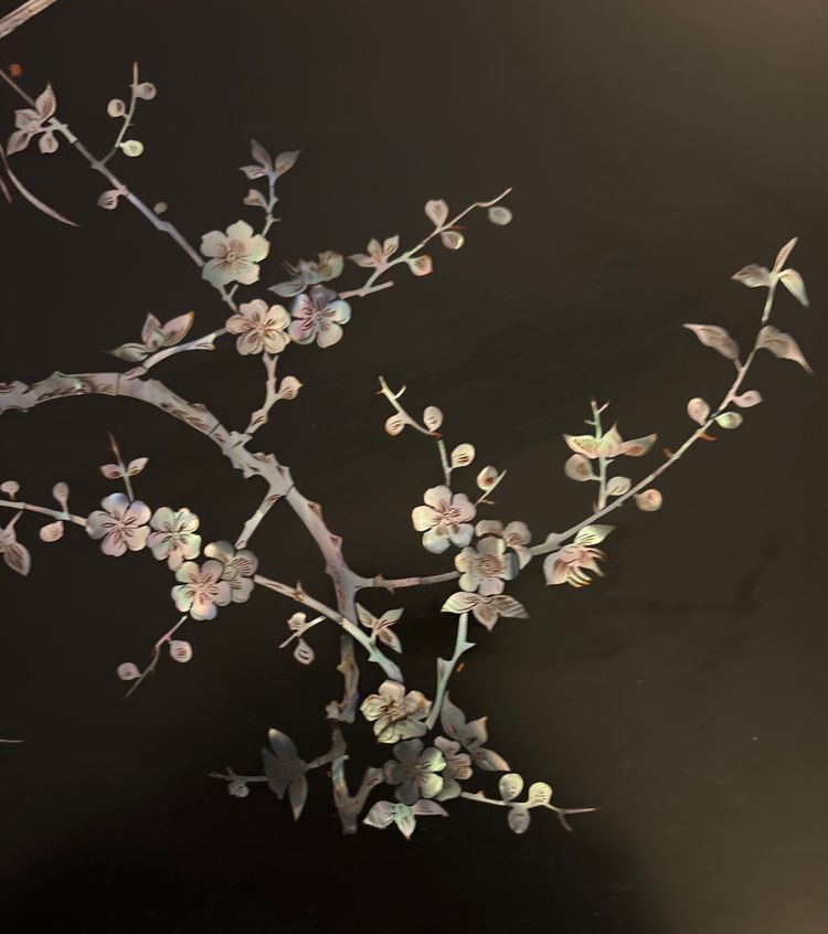 lacquered and mother-of-pearl painting