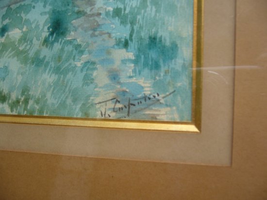 Paire d'aquarelles début du XXe siècle signées Carpentier