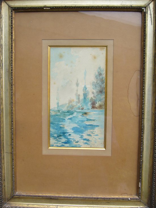 Paire d'aquarelles début du XXe siècle signées Carpentier