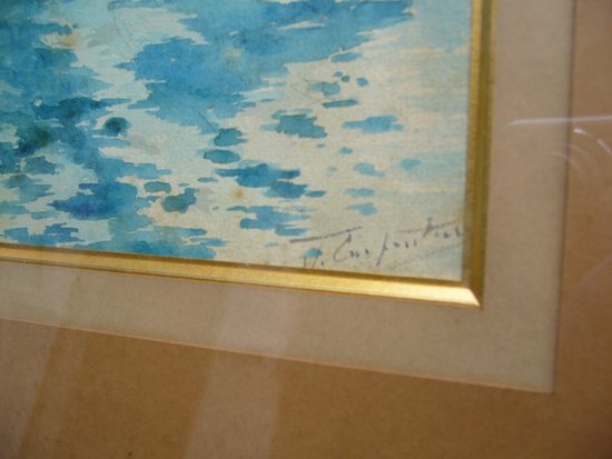 Paire d'aquarelles début du XXe siècle signées Carpentier