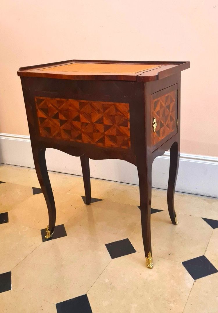 Marquetry side table, Louis XV period