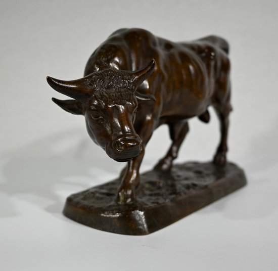 Bronzo "Il toro" di L. Vidal, 1867 - XIX secolo