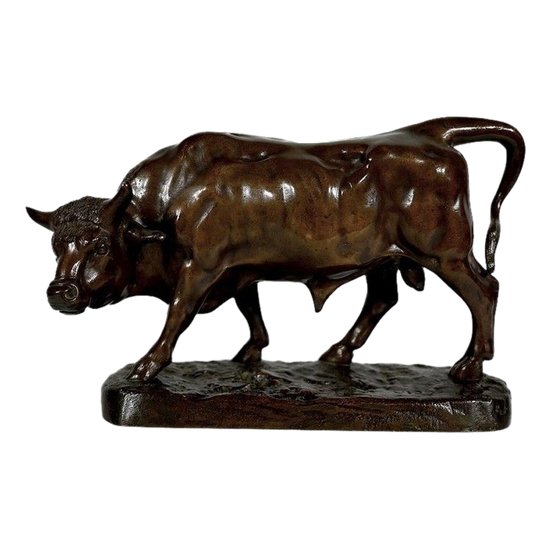 Bronzo "Il toro" di L. Vidal, 1867 - XIX secolo