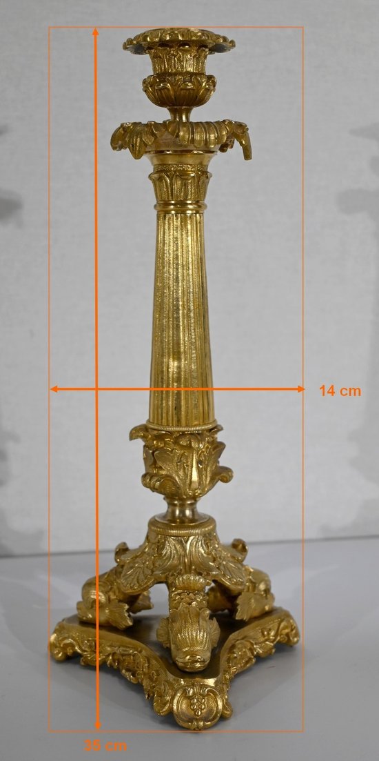 Coppia di torce in bronzo, periodo di restauro - inizio XIX secolo