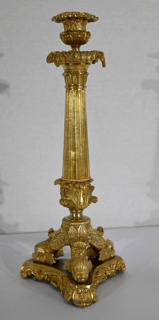 Coppia di torce in bronzo, periodo di restauro - inizio XIX secolo