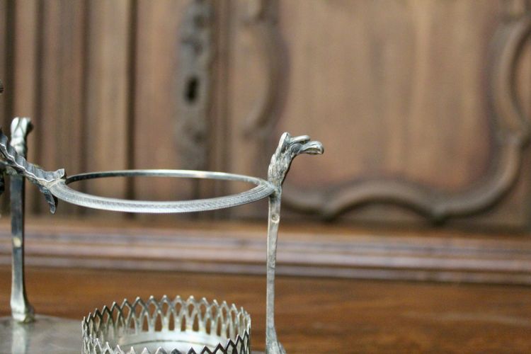 Empire period solid silver oil and vinegar set