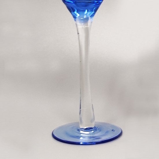 1970 Étonnant ensemble de six verres de Murano par Nason. Fabriqué en Italie