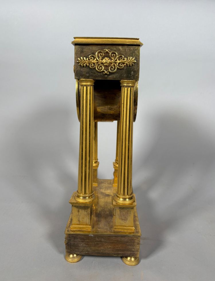 Bronze portico clock from the Empire period, 19th century