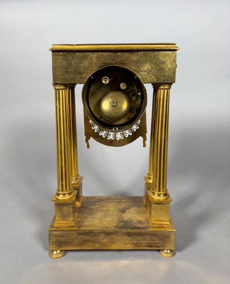 Bronze portico clock from the Empire period, 19th century