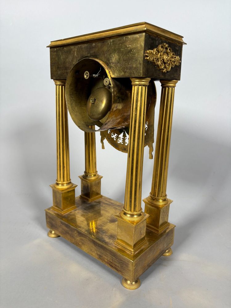 Bronze portico clock from the Empire period, 19th century