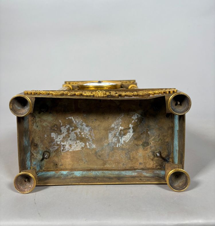 Bronze portico clock from the Empire period, 19th century