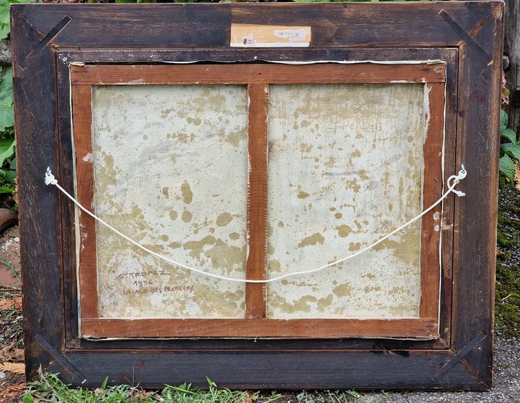Painting of Saint Tropez, the fishermen's slipway in the port, 1936, oil on canvas