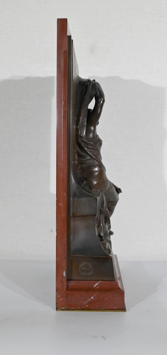 Stele in bronzo e marmo, "La Pensée", di H. Chapu - Fine XIX secolo