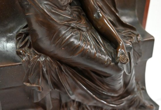 Stele in bronzo e marmo, "La Pensée", di H. Chapu - Fine XIX secolo
