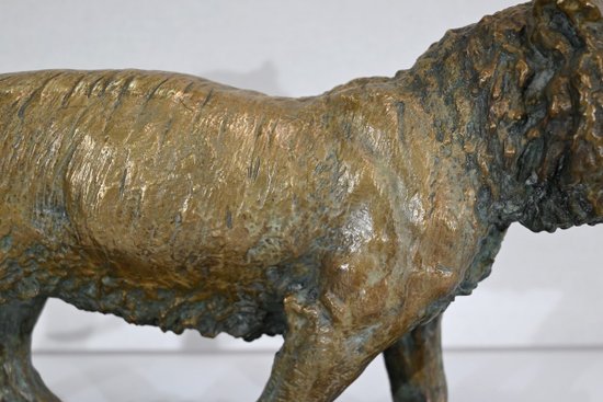 Bronze "Marschierender Tiger", von C. Fratin - Mitte 19.