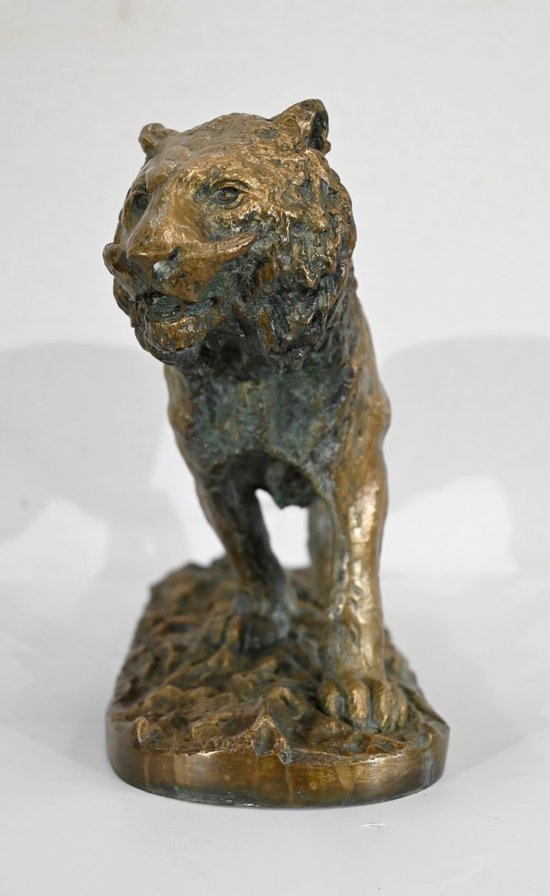 Bronze "Marschierender Tiger", von C. Fratin - Mitte 19.