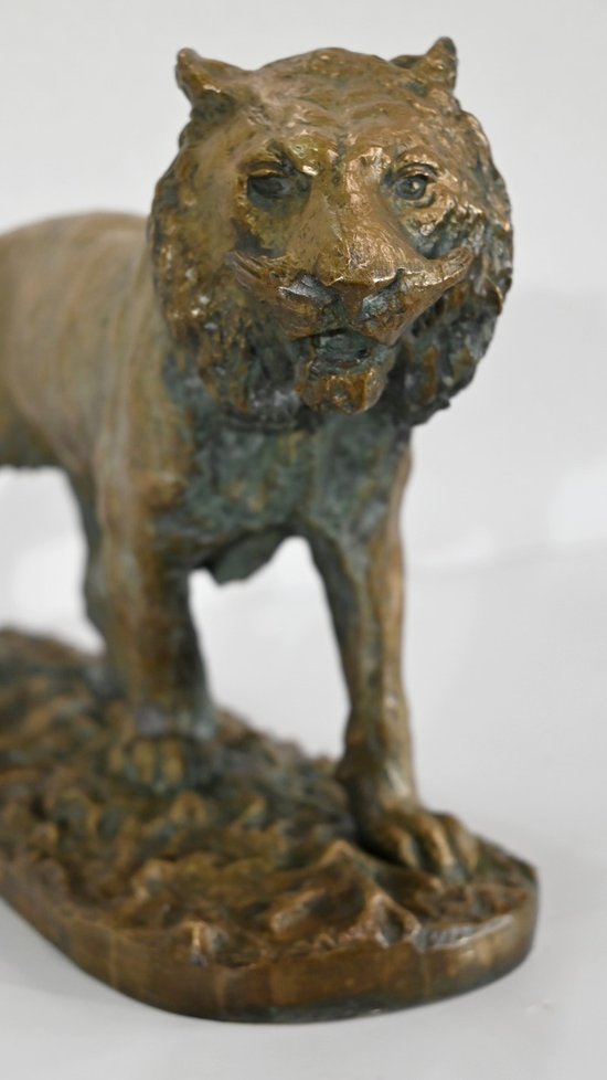 Bronze "Marschierender Tiger", von C. Fratin - Mitte 19.
