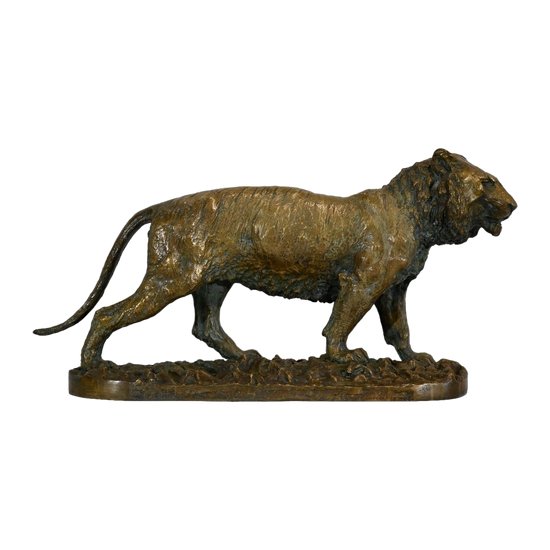 Bronze "Marschierender Tiger", von C. Fratin - Mitte 19.