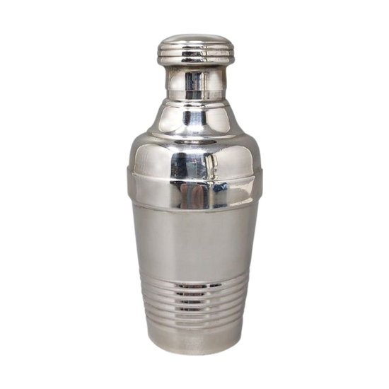 1950 Superbe Shaker à Cocktail en Acier Inoxydable. Fabriqué en Italie