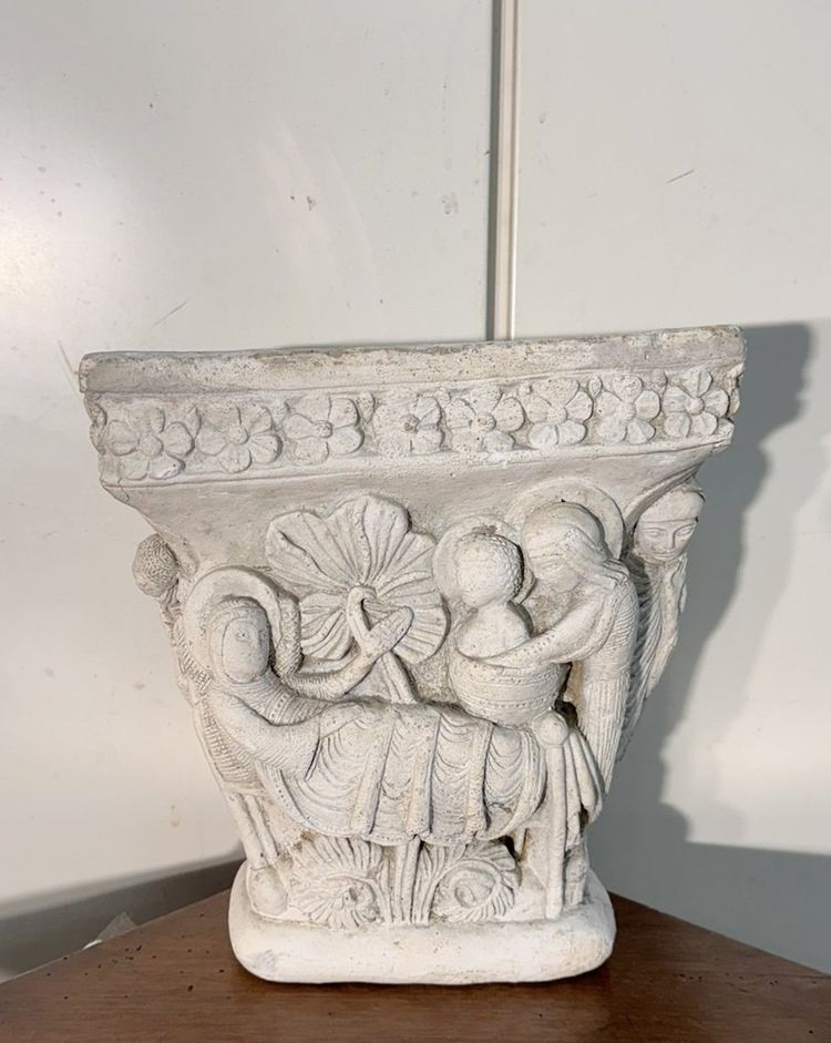 Reconstituted stone capital