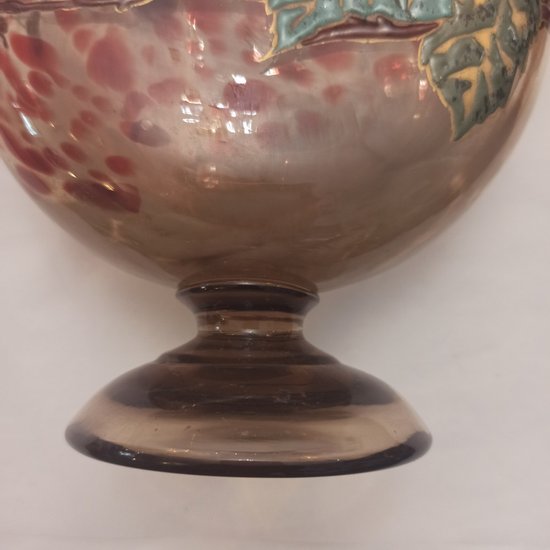 Carafe en verre  émaillée