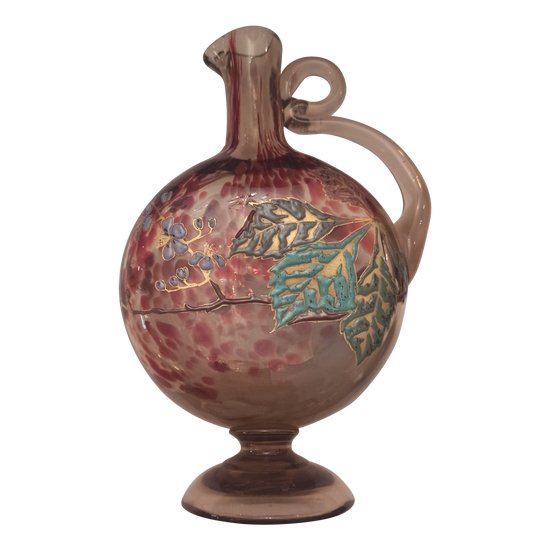 Carafe en verre  émaillée
