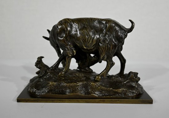 Bronze "Die Ziege und ihr Zicklein" - Ende 19.