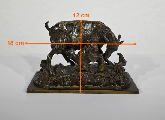 Bronze "Die Ziege und ihr Zicklein" - Ende 19.