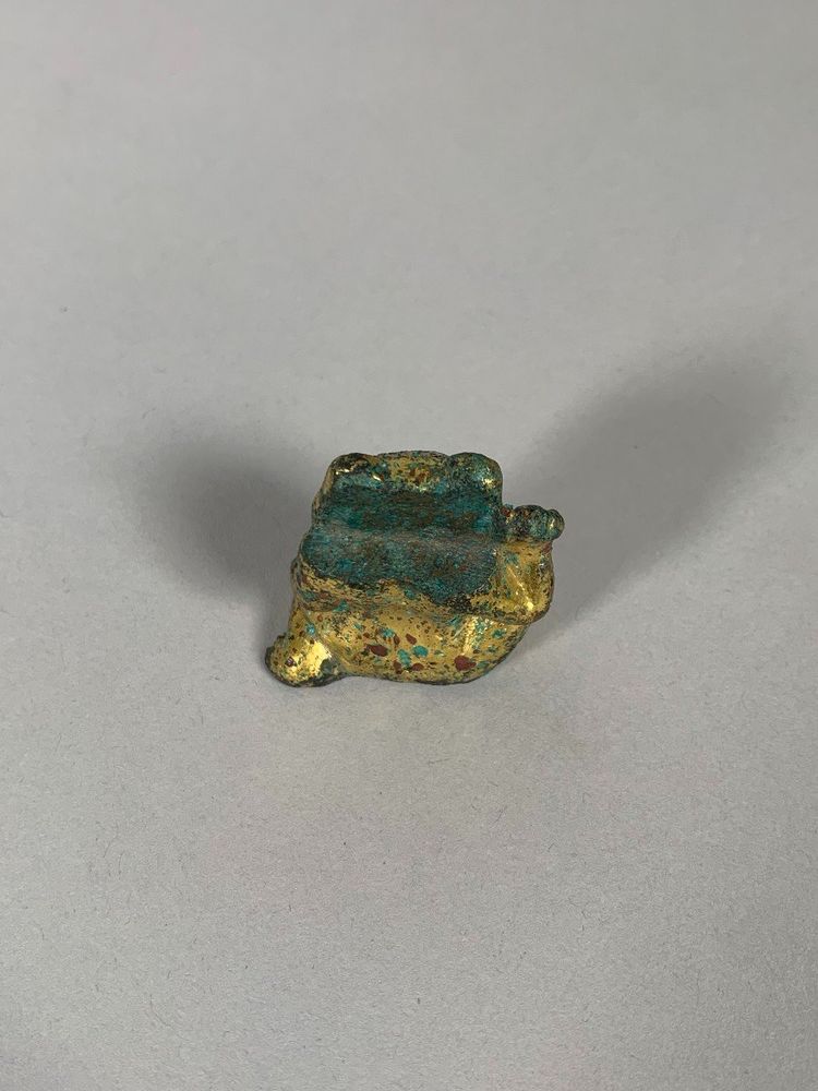 Sculpture d'Ornement En Bronze Dynastie Han 206 Bc-220 Ac Ours En Bronze Dore Archeologie Chine