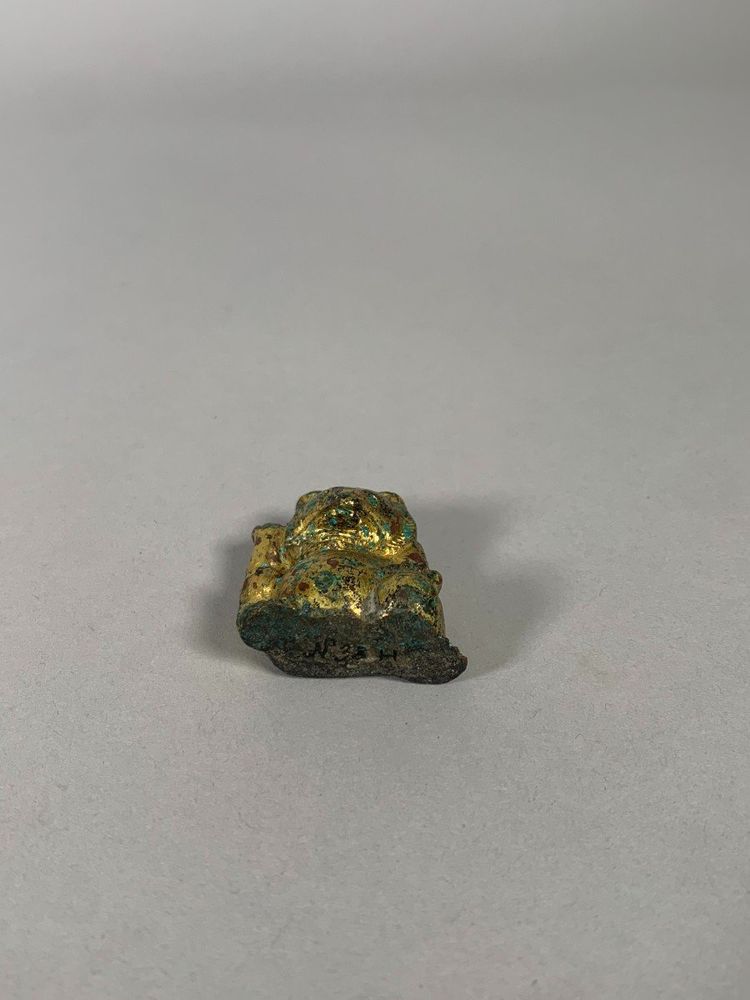 Sculpture d'Ornement En Bronze Dynastie Han 206 Bc-220 Ac Ours En Bronze Dore Archeologie Chine