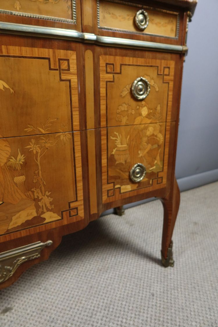 Commode Transition en marqueterie époque XXème
